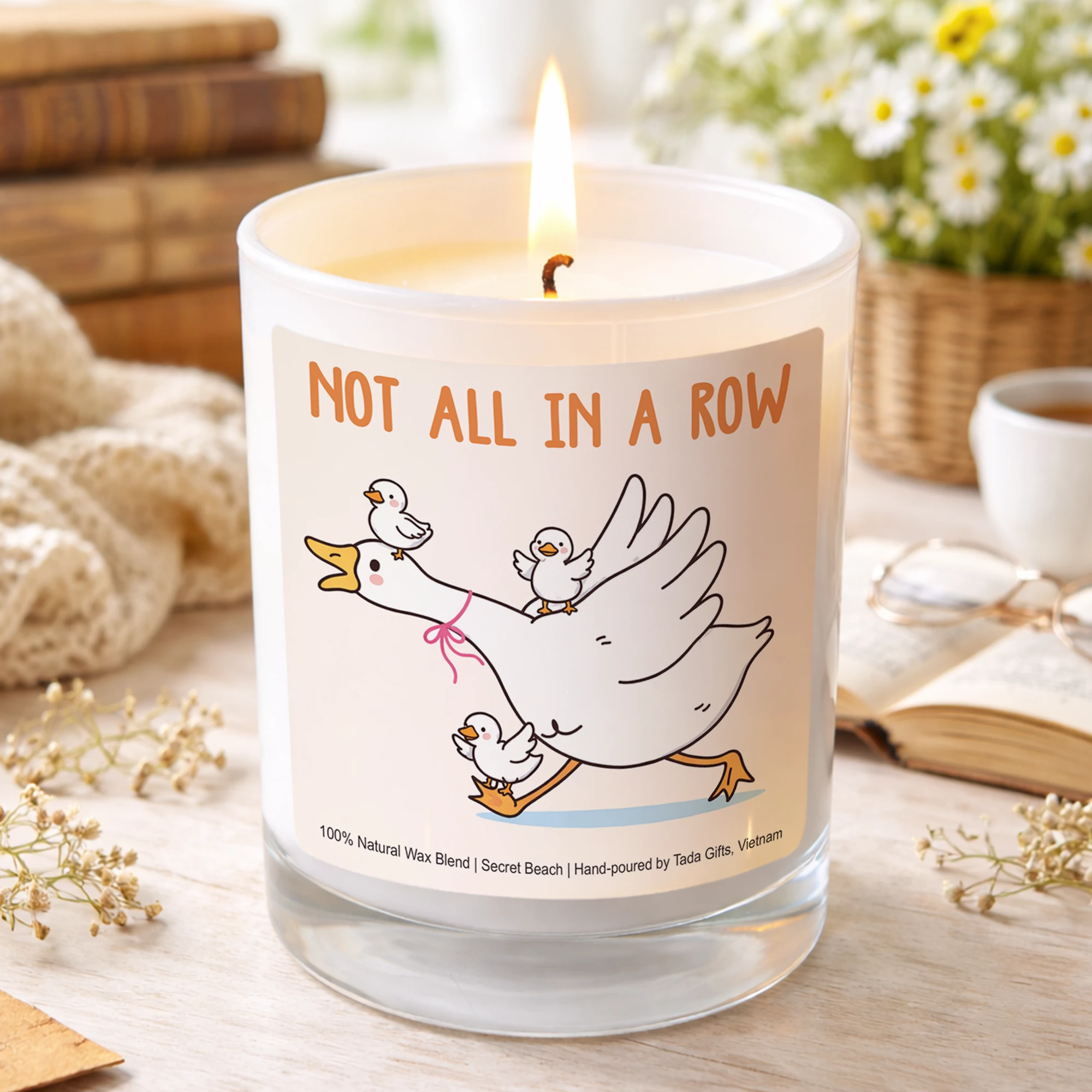 Funny Duck Candle Gift,Not All In A Row Candle,Duck Lover Gift,Cute Duck Decor,Funny Animal Gift, Farmhouse Duck Candle,Gift for Duck Lover