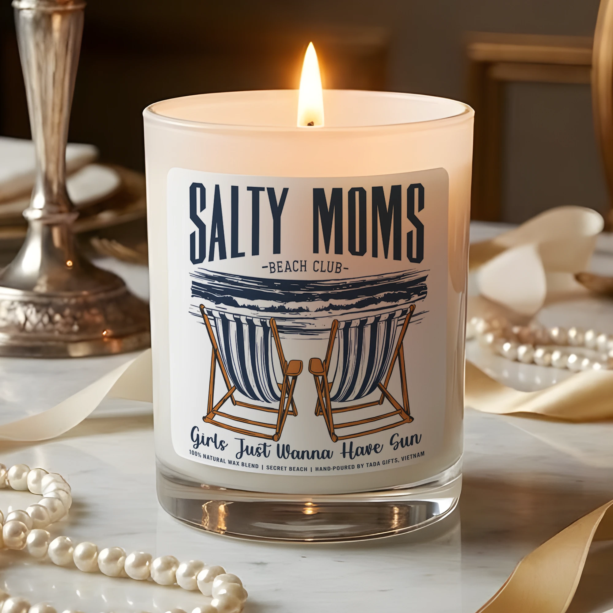 Personalized Name Candle – Custom Initial Floral Candle – Gift for Her – Pink Butterfly Aesthetic Decor – Hand-Poured Soy Wax