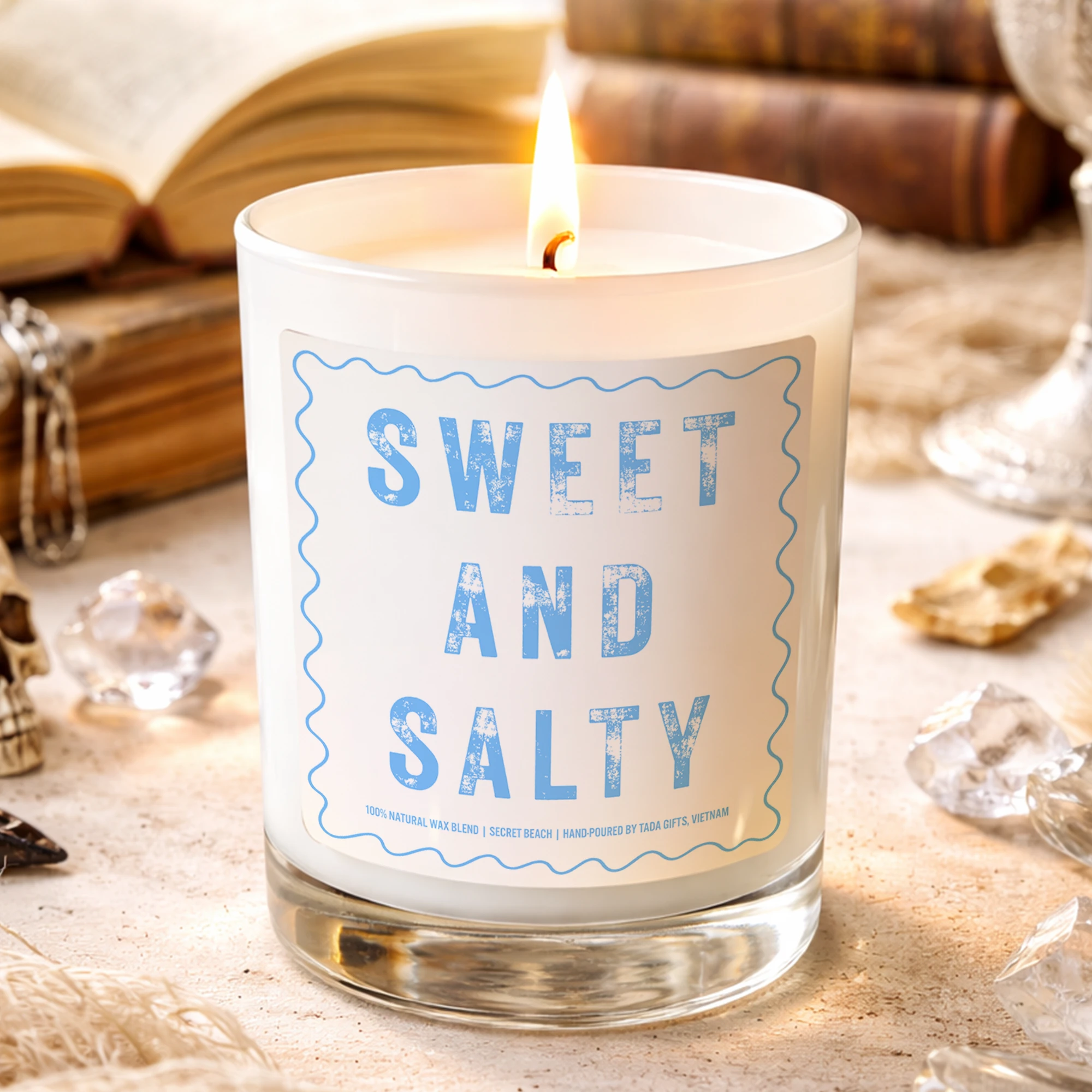 Sweet and Salty Candle, Funny Beach Candle, Beach Lover Gift, Coastal Decor Candle, Summer Humor Candle, Ocean Lover Gift