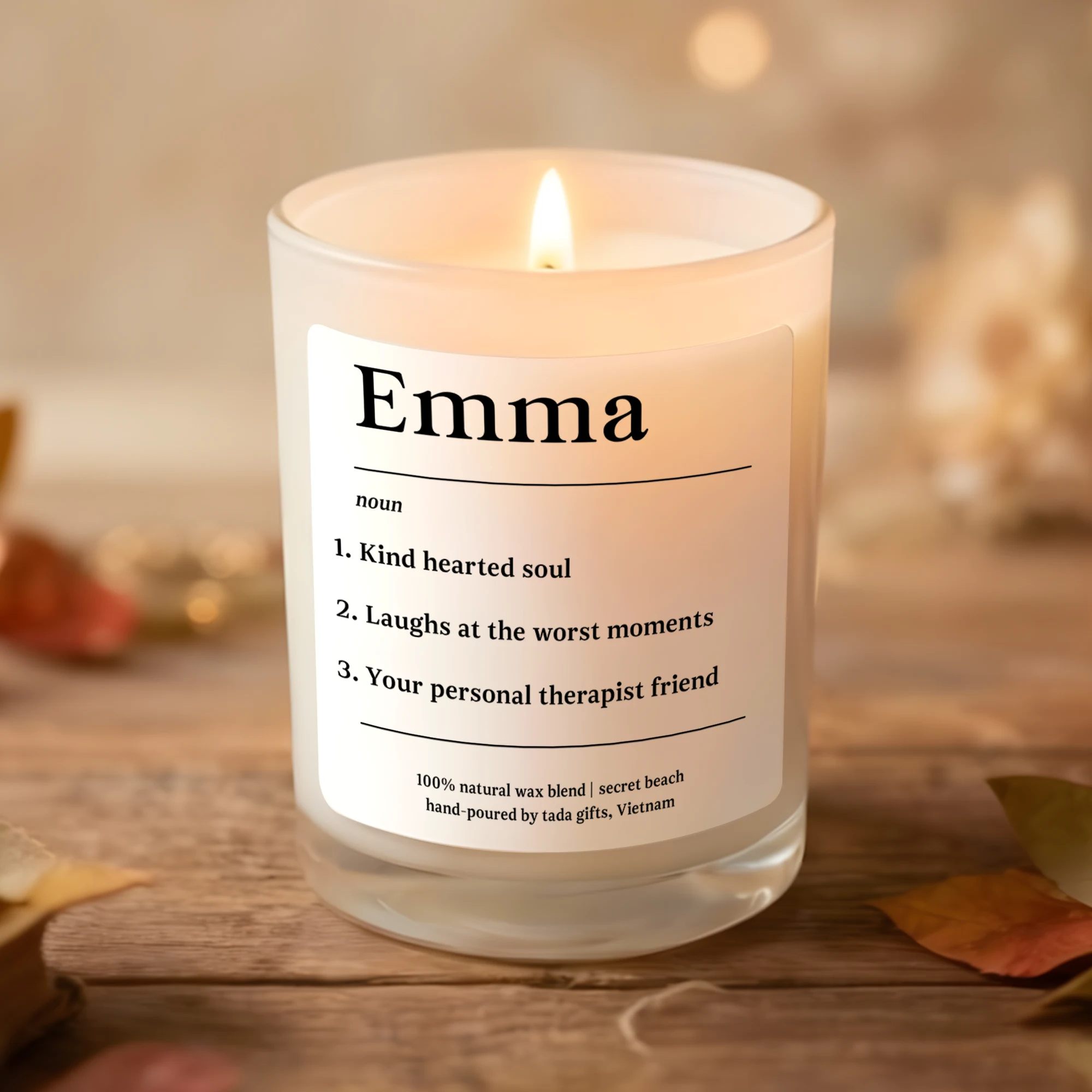 Personalized Name Definition Candle, Custom Name Candle Gift for Best Friend, Funny Bestie Birthday Gift, Personalized Candle, Friend Gift