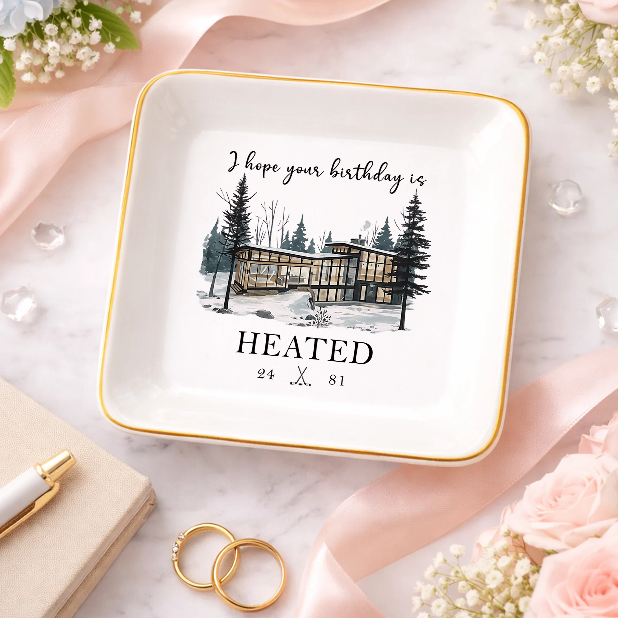 Heated Rivalry Birthday Ring Dish, Butter Dish, I’m Coming To The Cottage,Shane Hollander, Ilya Rozanov, Birthday Gifts