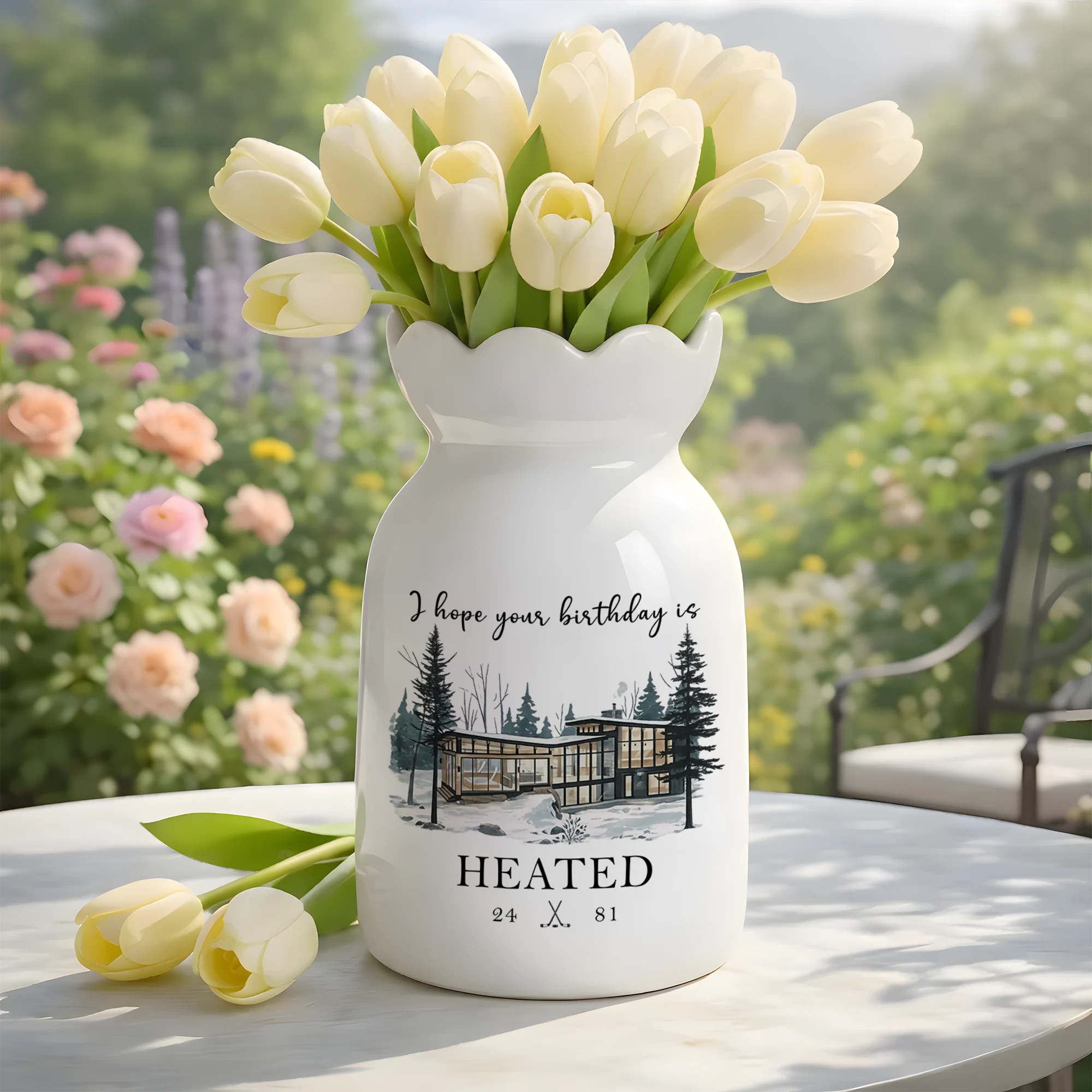Heated Rivalry Birthday Vase, I’m Coming To The Cottage,Shane Hollander, Ilya Rozanov, Birthday Gifts