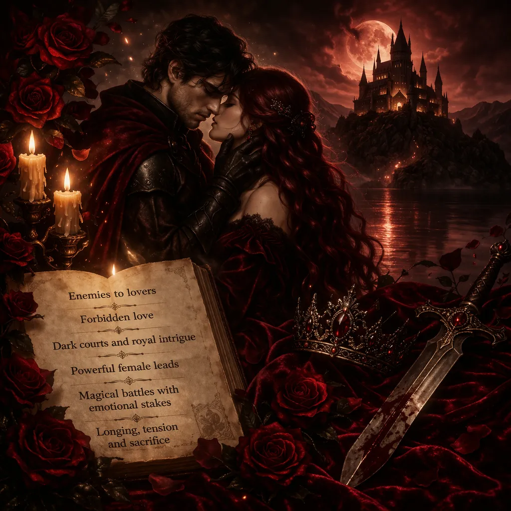 wine red romantasy aesthetic