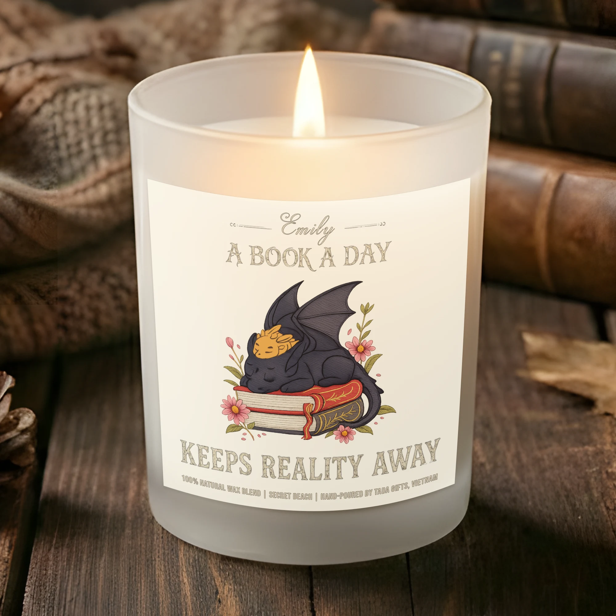A Book a Day Keeps Reality Away – Funny Bookish Candle Gift, Bookish Candle, Bookish Gifts, Gifts for Book Readers, Reader Gifts