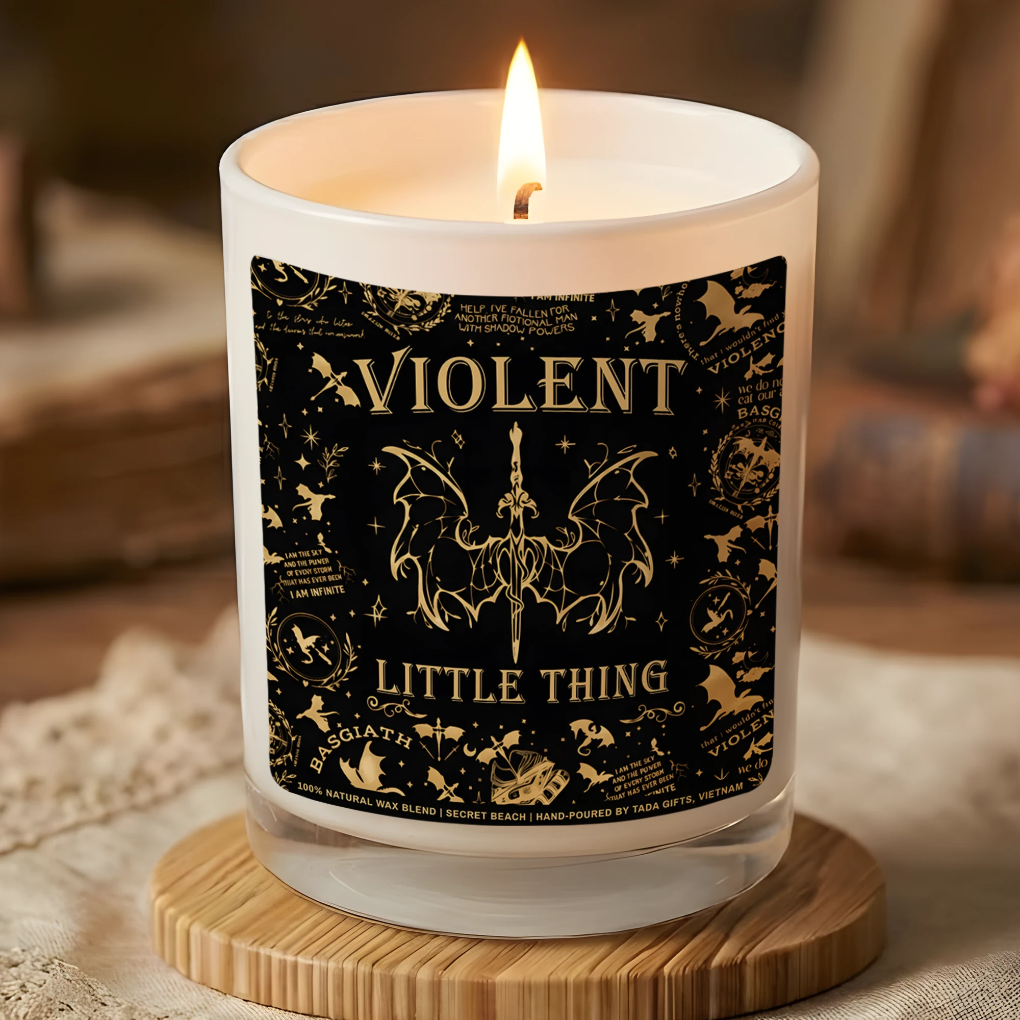 Bookish Candle, Bookish Gifts, Gifts for Book Readers, Reader Gifts, literary candle, Violent Little Thing