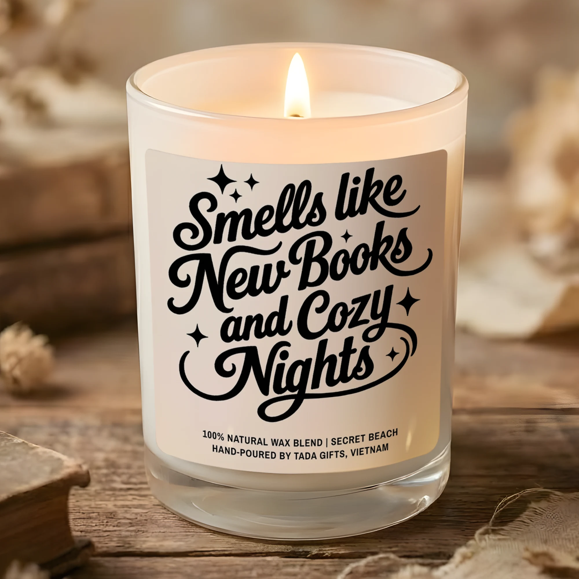 Bookish Candle, Book Lover Gift for Her, Reader Gift, scent lovers, Bookworm Gift, Smut Gift, Smells like New Books And Cozy Nights