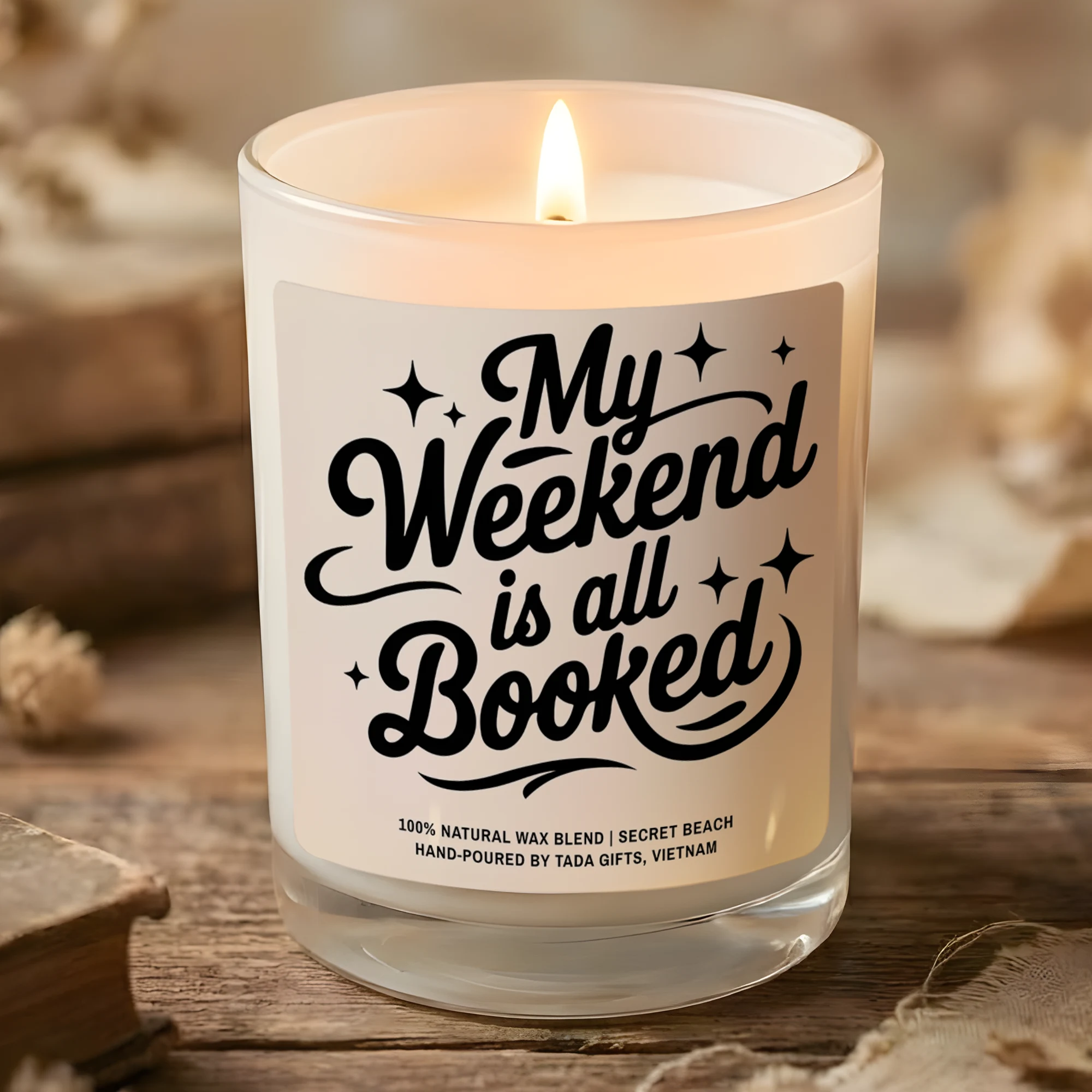 Bookish Candle, Book Lover Gift for Her, Reader Gift, scent lovers, Bookworm Gift, Smut Gift, My weekend is all booked