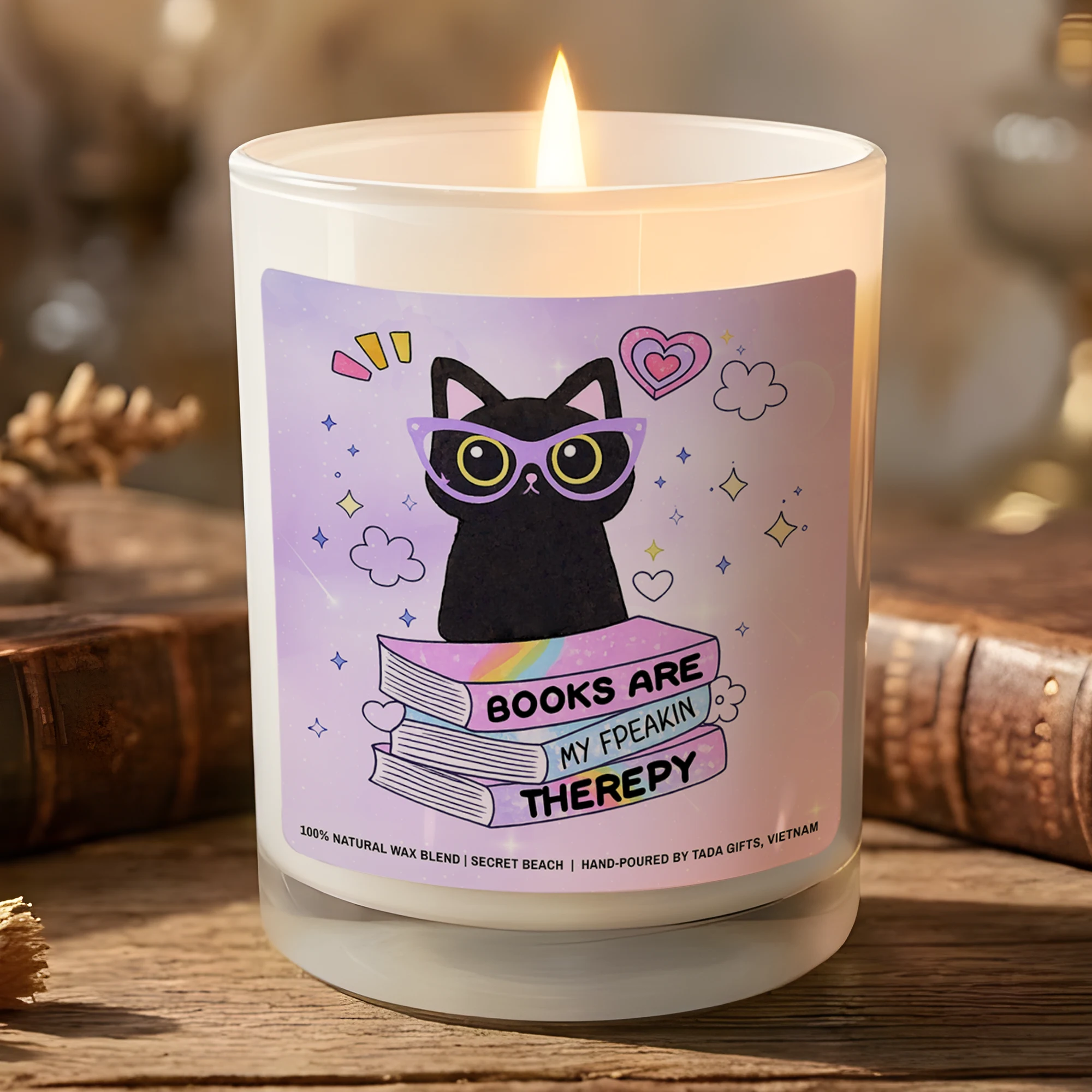 Bookish Candles, Book Lover Gift for Her, Reader Gift, Books are my Fpeakin Therapy, Bookworm Gift, Smut Gift, Scent gifts