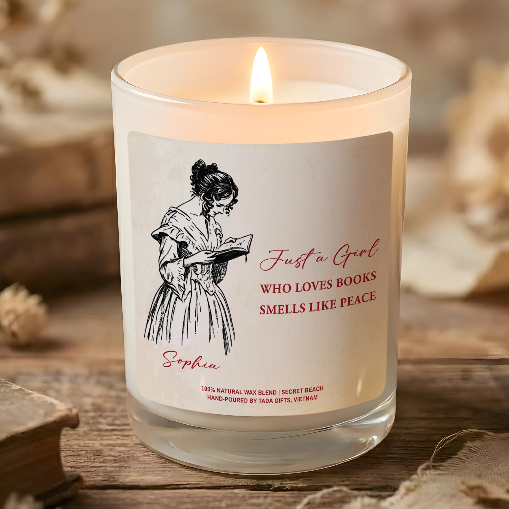 Bookish Candle, Book Lover Gift for Her, Reader Gift, Fae, Bookworm Gift, Smut Gift, Bookworm Gift, Loving Books smells like peace