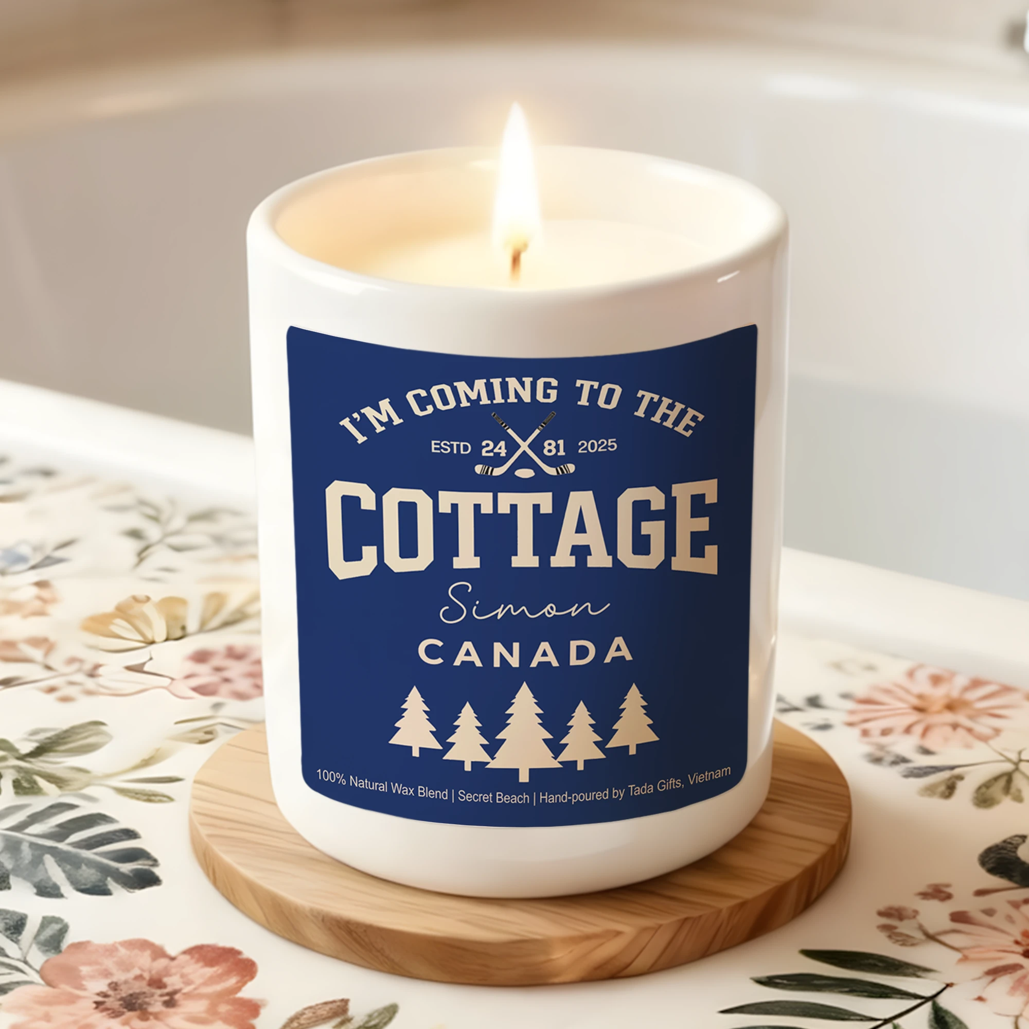 Personalized Heated Rivalry Candle, I’m Coming To The Cottage,Shane Hollander, Ilya Rozanov