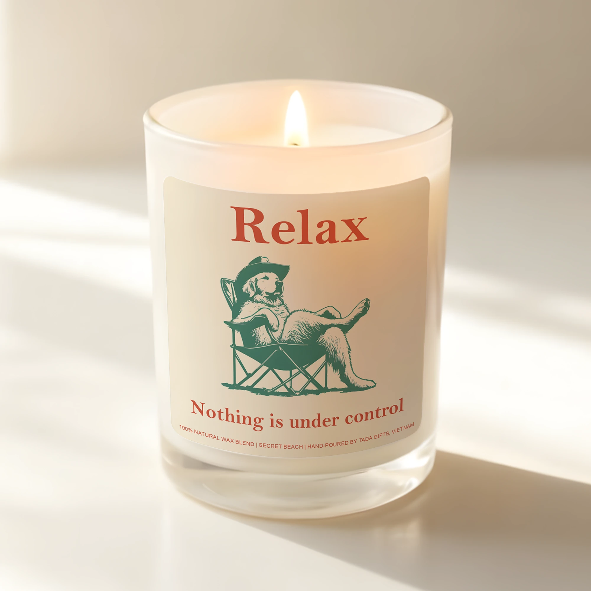 Relax Candle, Nothing Is Under Control, Dog Memorial Gift, Soy Wax