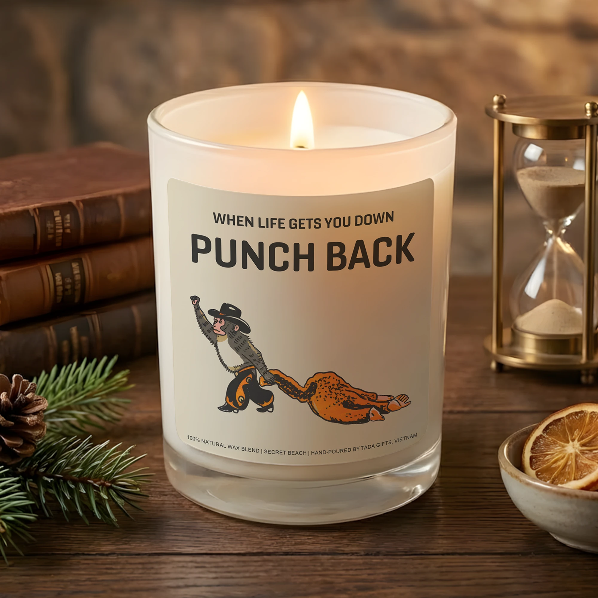 Dear Punch Candle, Emotional Plush Toy Illustration, Funny Gifts