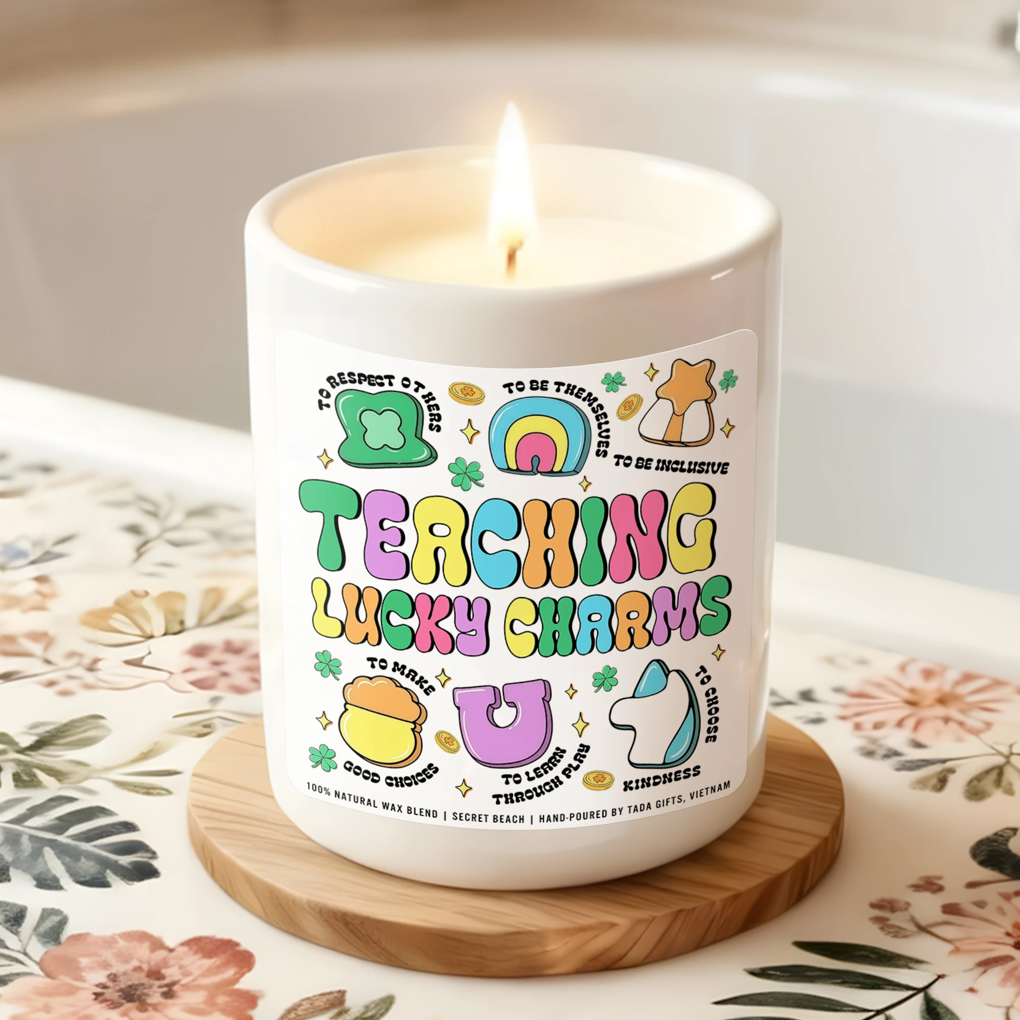 Teaching Lucky Charms Candle, Teacher Appreciation Candle, Teacher Gifts, Teacher Appreciation Gift, Personalized Teacher Candle