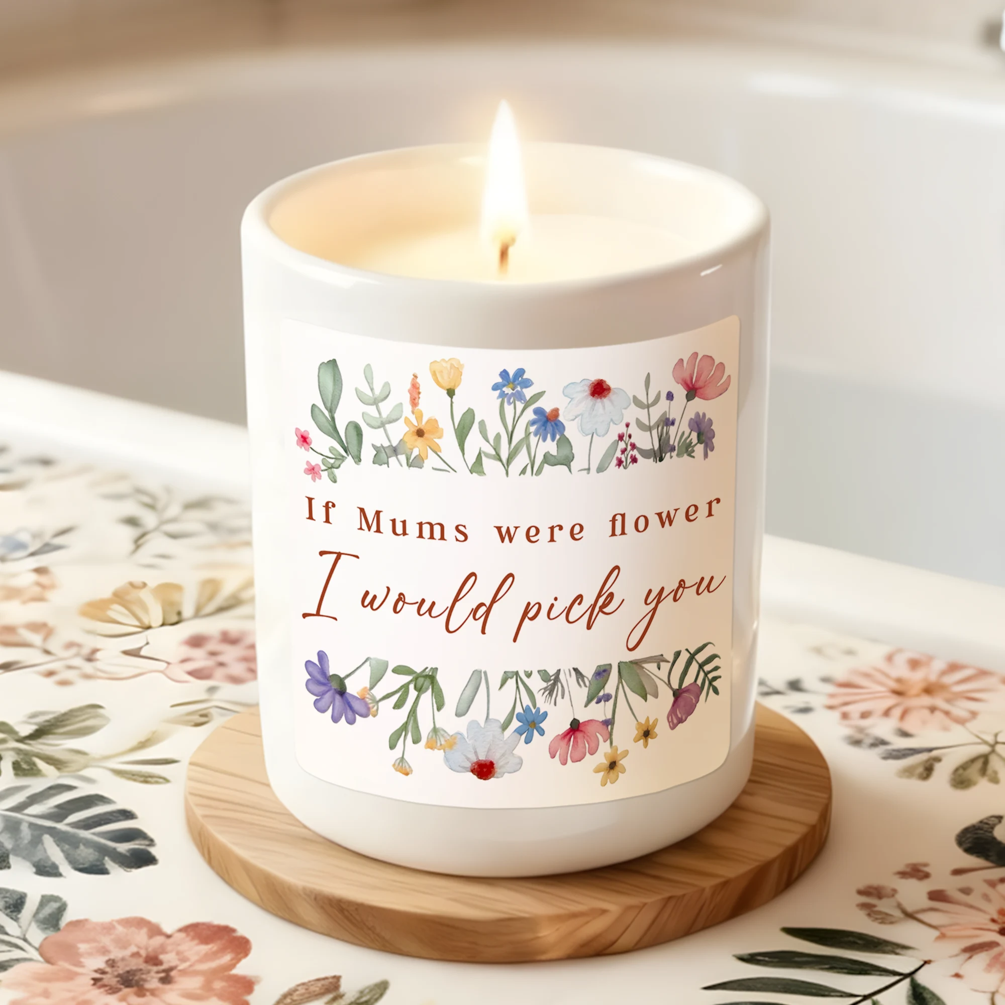 Floral Mother’s Day Candle, Mother’s Day Gifts for Bonus Mom, Mom Gift, Mothers Day Gifts
