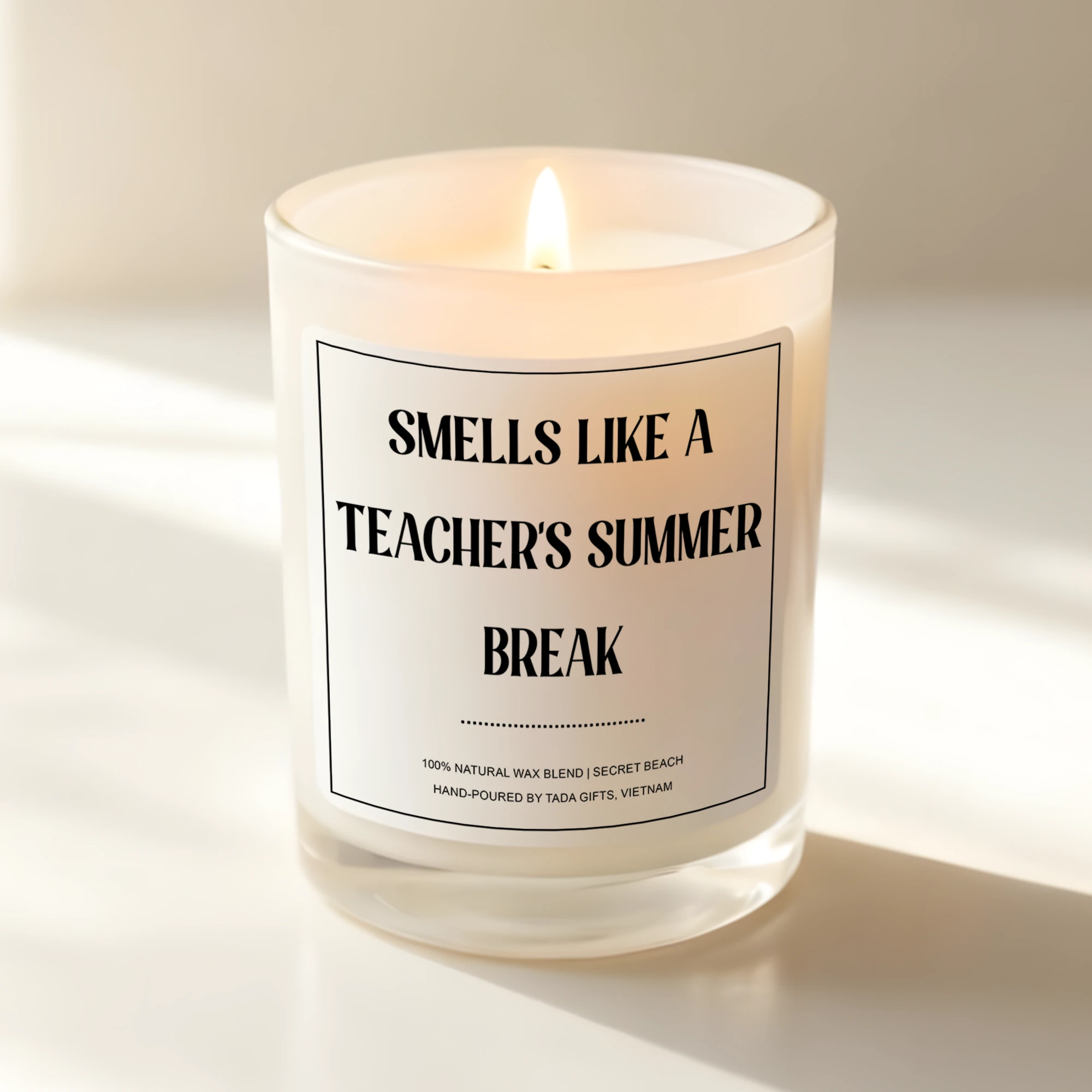 Smells Like a Teacher’s Summer Break Candle, Teacher Gift Candle, Teacher Appreciation Gift, Funny Teacher Candle, Thank You Teacher Gift