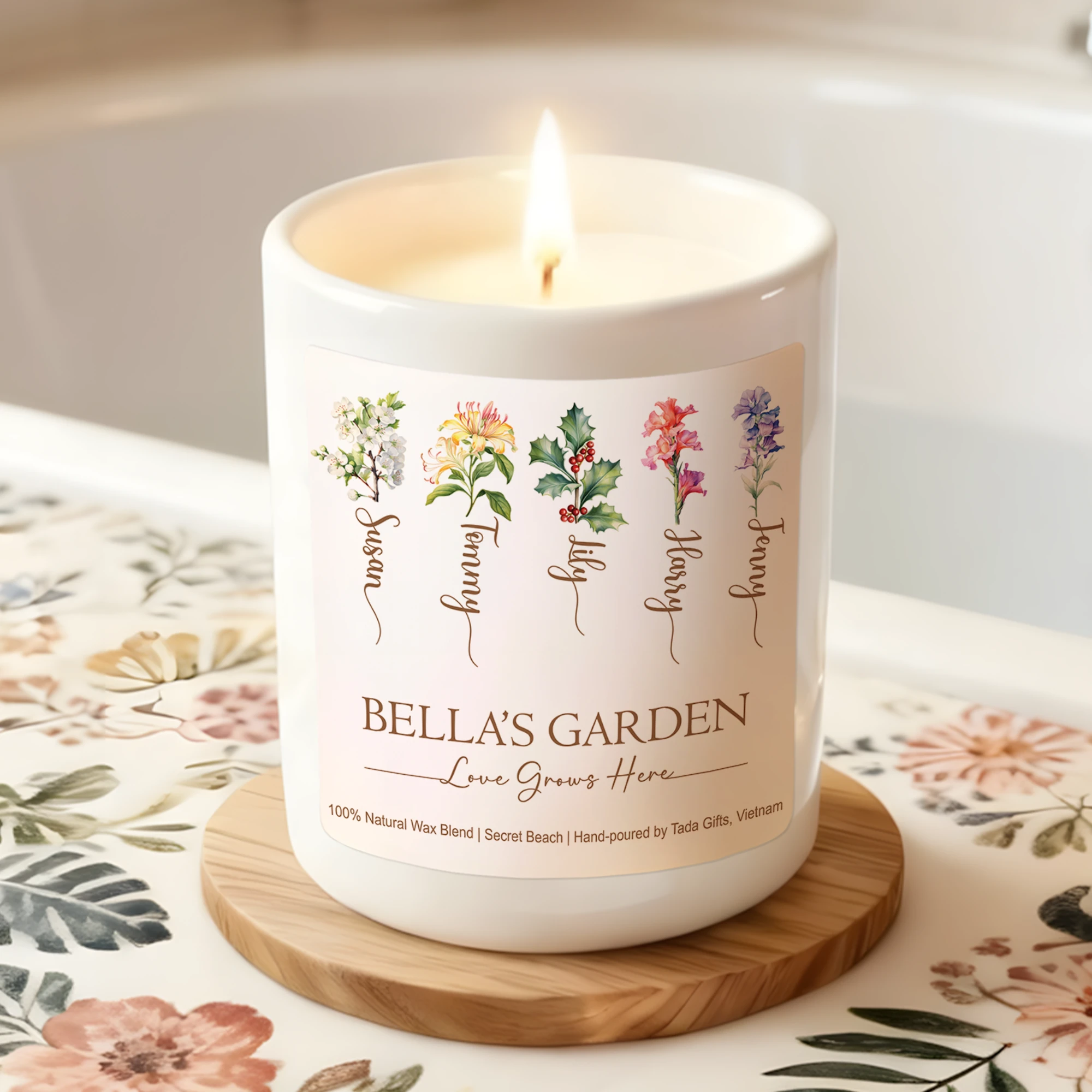 Custom Mother’s Day Candle, Personalized Mom Candle, Custom Names Candle, Mama Gift from Kids