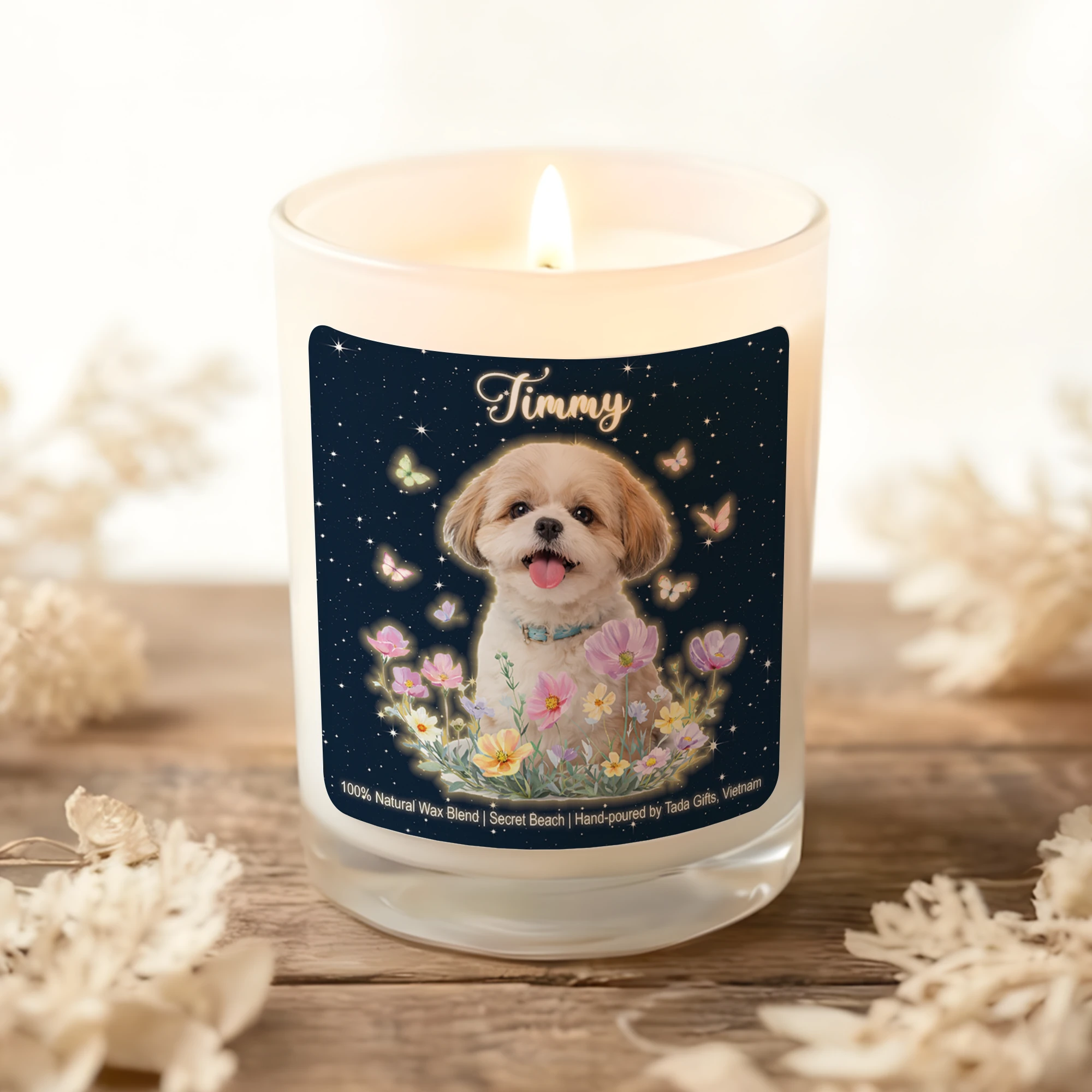 Custom Pet Portrait Scented Candle