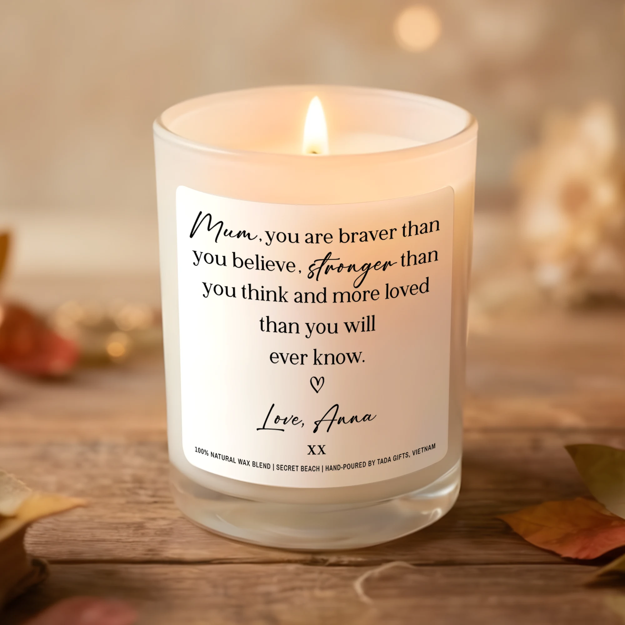 Brave Mom Candle, Mother’s Day Gifts for Bonus Mom, Personalized Mom Gift, Stepmom Candle, Mothers Day Gifts