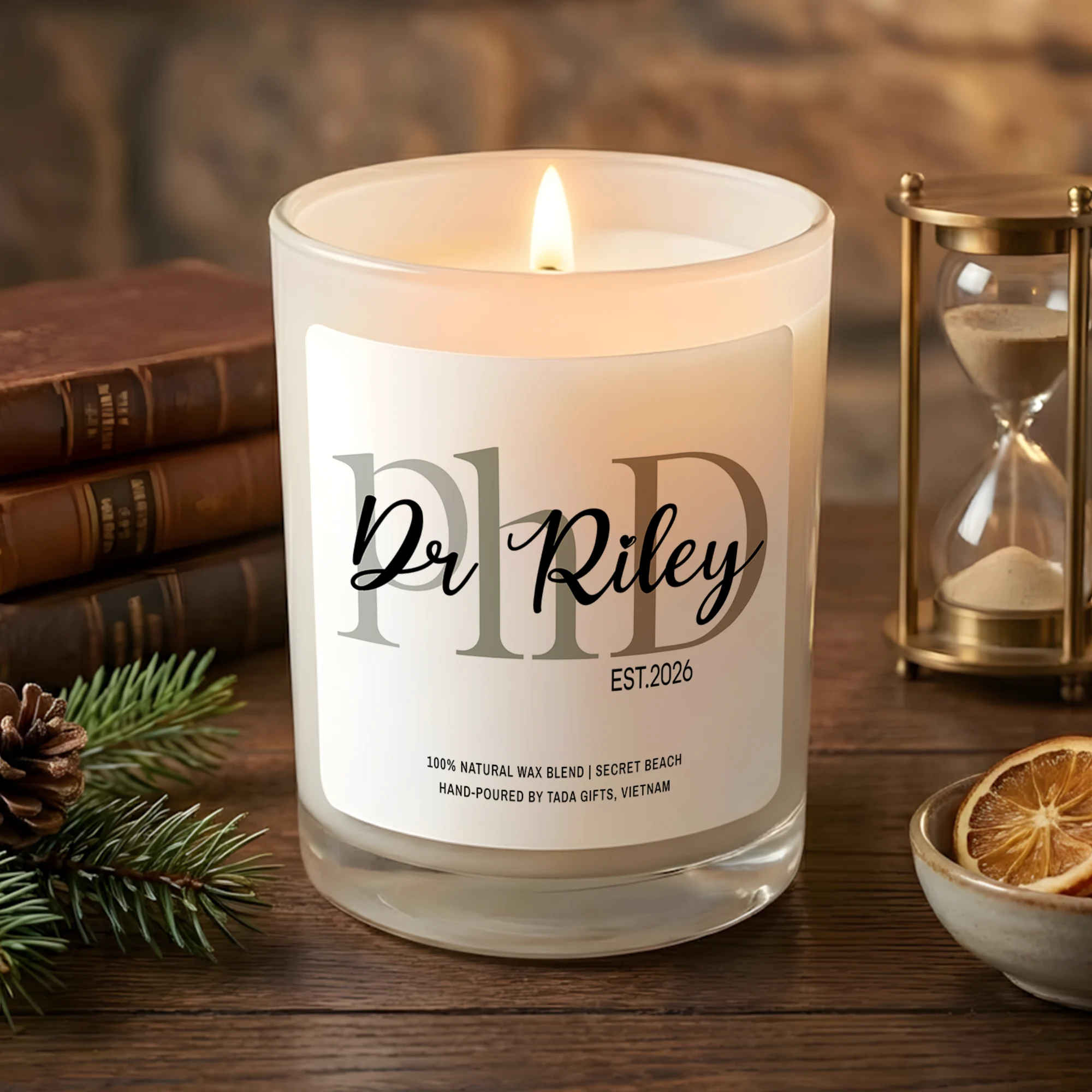 Personalized PHD Candle