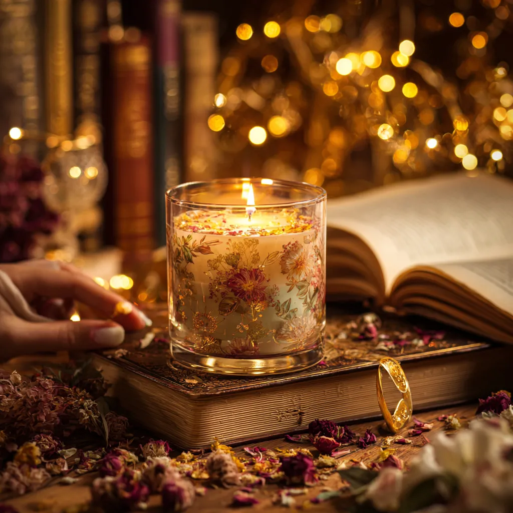 u5784373755_A_photorealistic_candle_in_a_glass_jar_glowing_on_44724bbd-7972-4019-b8f8-7aec965659f7_2_11zon