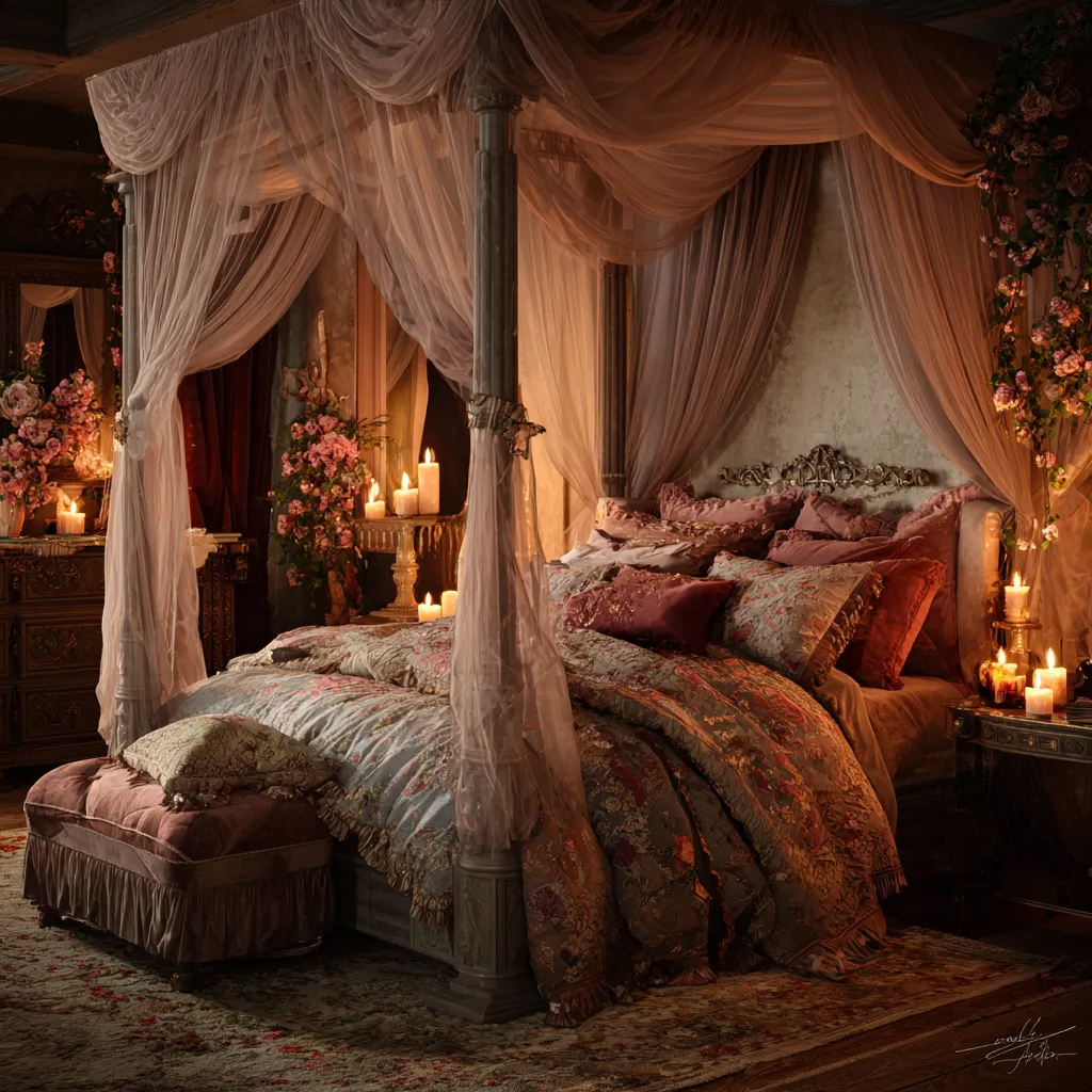 u5784373755_A_photorealistic_castlecore_bed_as_the_focal_poin_efa61d48-94e9-44cd-9719-f2d1b27d5ed8_2_11zon
