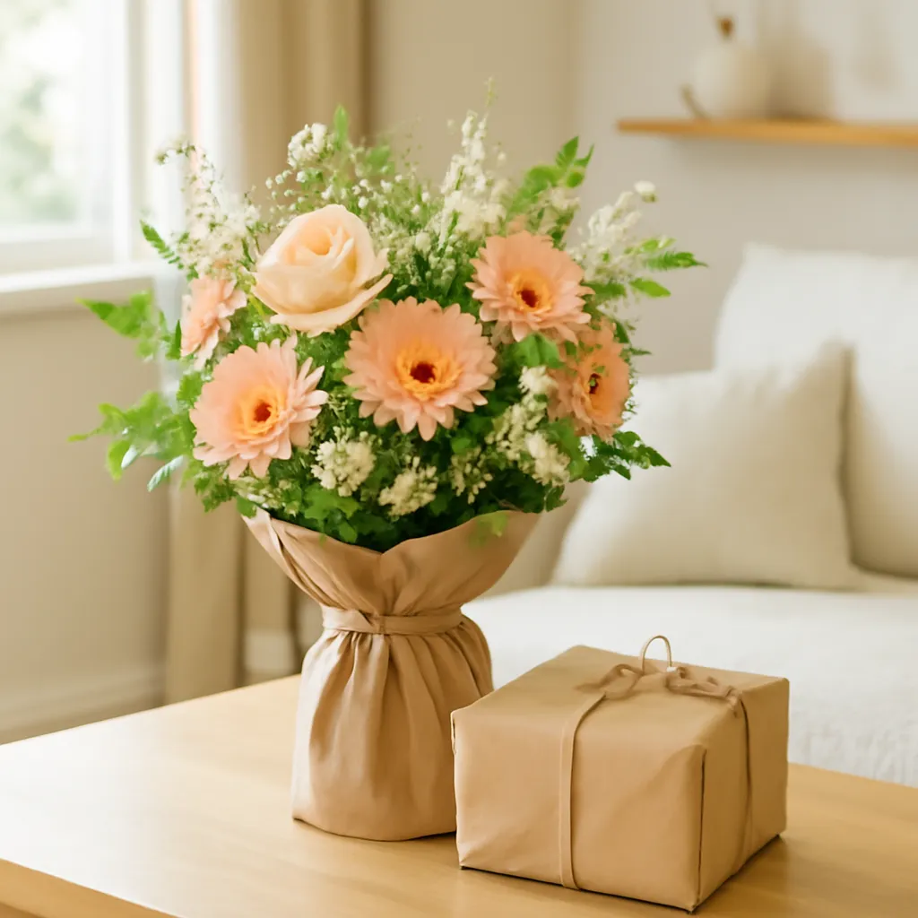 Appreciation gift for friend with flowers