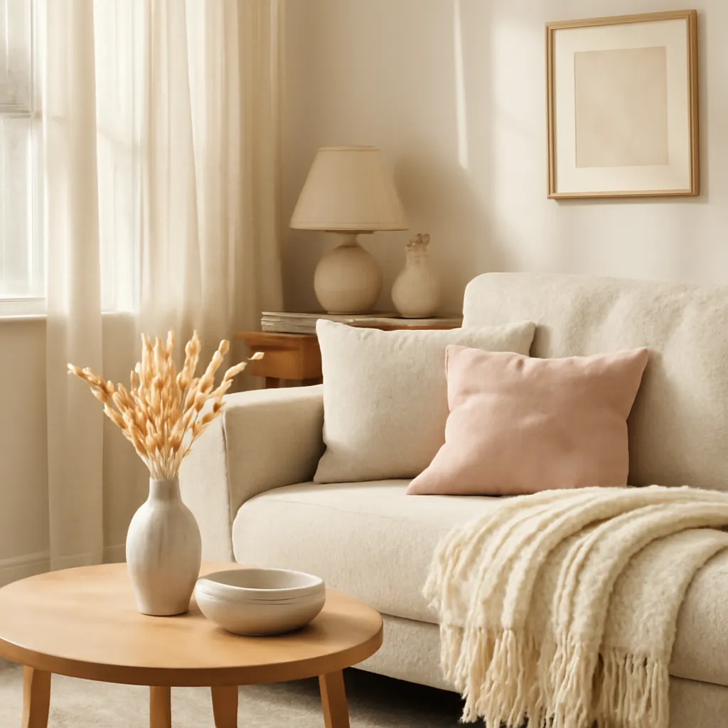 Cozy decor for women with soft textures