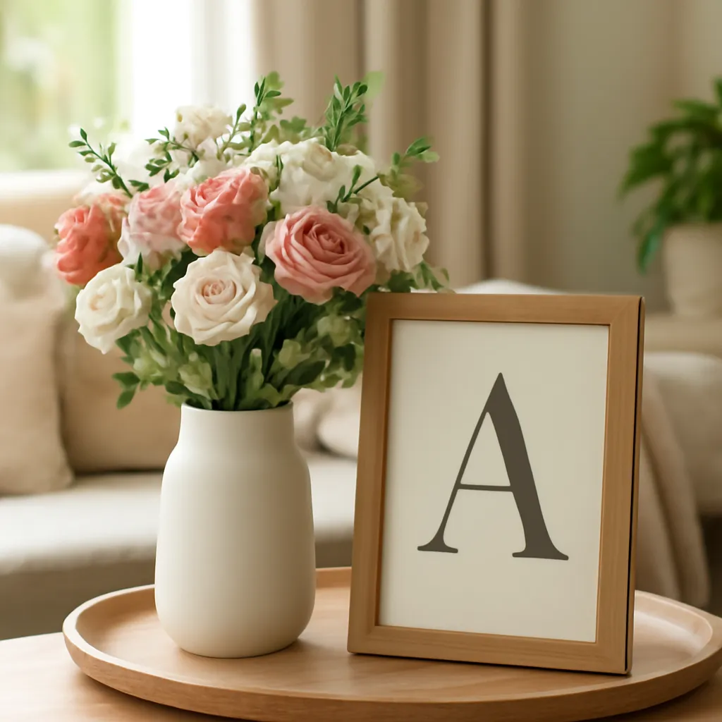 Personalized gift for her with flowers