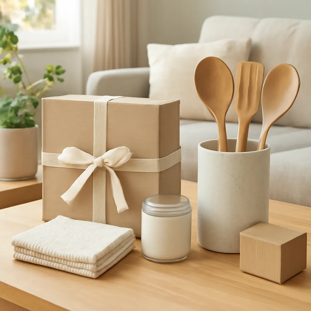 Useful housewarming gift with neutral packaging