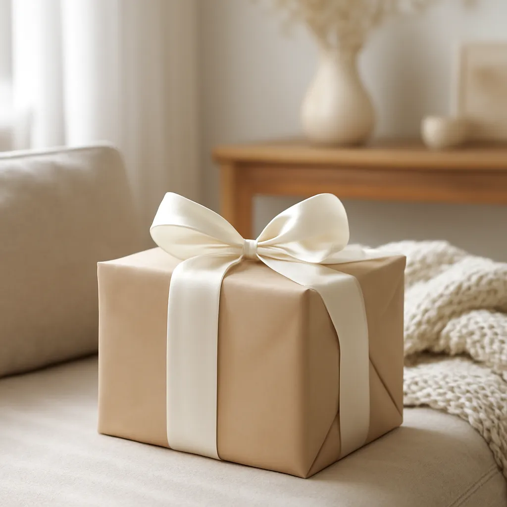 Cozy gift for mom with elegant ribbon