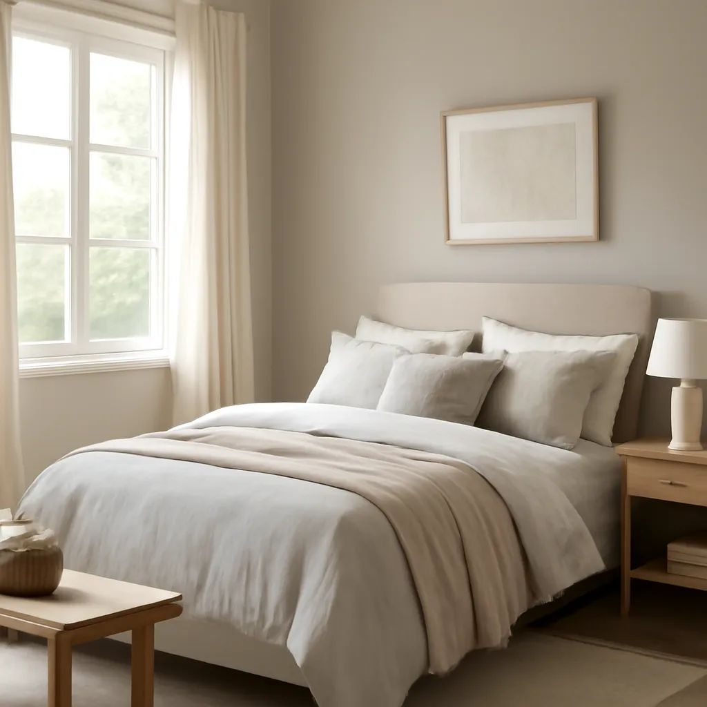 Relaxing bedroom colors with natural light