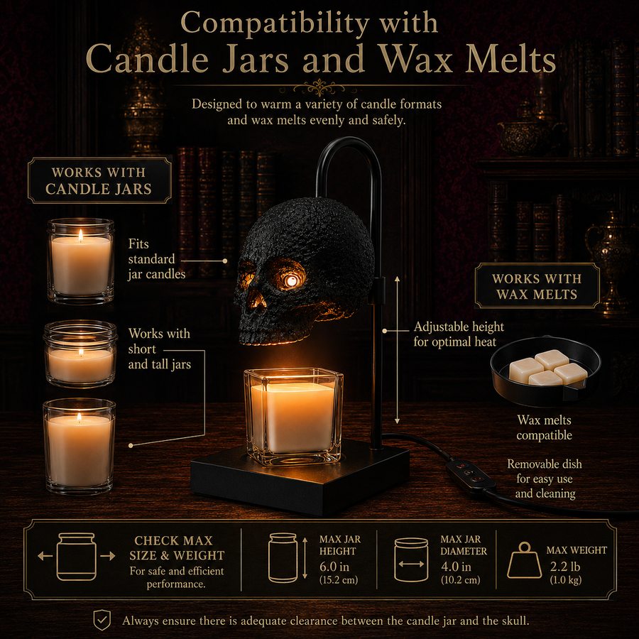 Skull Candle Warmer Lamp