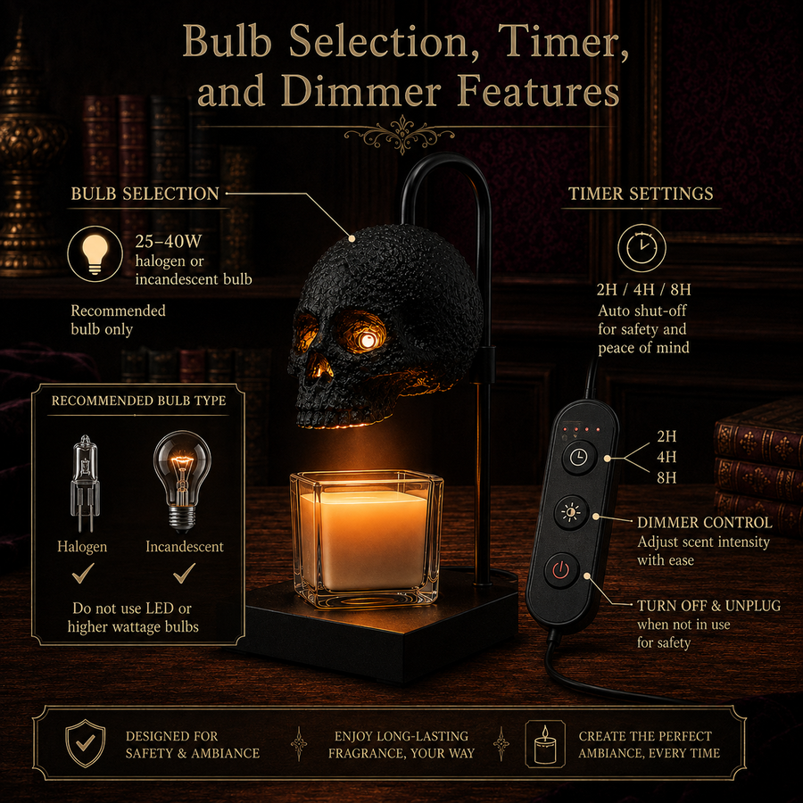 Skull Candle Warmer Lamp