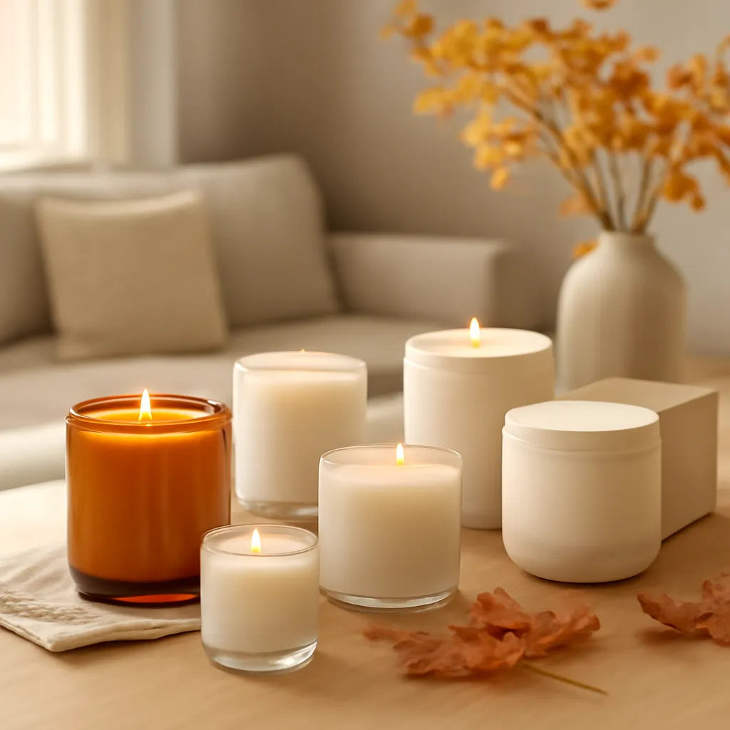 Hero image: seven-family autumn fragrance wheel, premium US lifestyle photography, warm autumn light, clean composition, no text