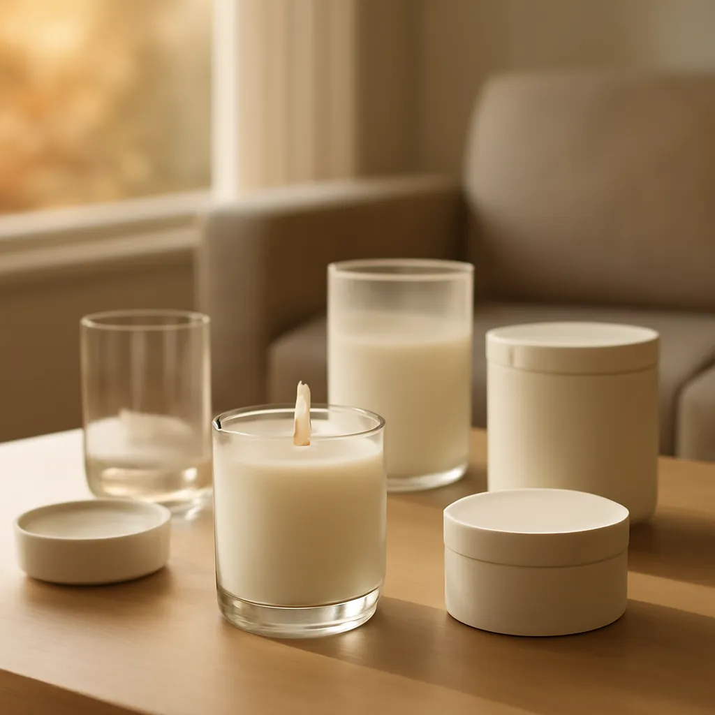 Hero image: candle problem diagnostic grid, premium US lifestyle photography, warm autumn light, clean composition, no text