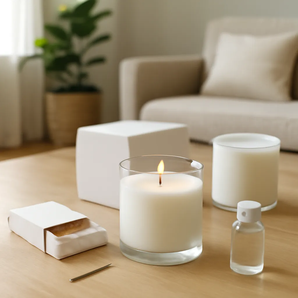 Hero image: weak candle fragrance troubleshooting scene, premium US lifestyle photography, realistic materials, clean composition, no text
