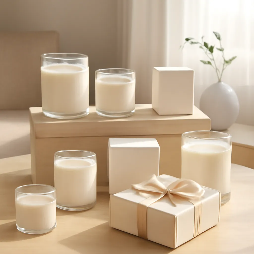 Commercial CTA image: premium scented candle presentation related to an elegant candle scent library arranged by fragrance family, gift-ready ecommerce styling, no text