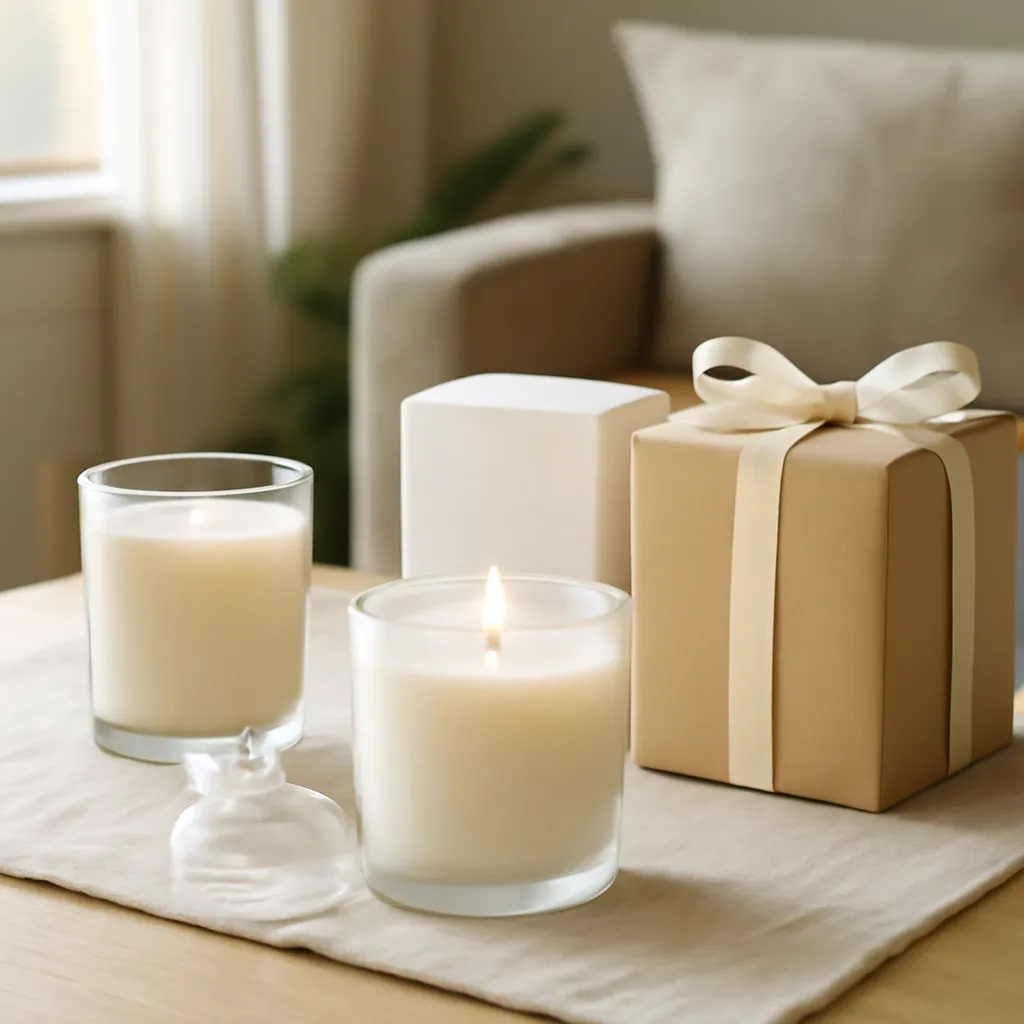 Commercial CTA image: premium scented candle presentation related to weak-fragrance candle troubleshooting setup, gift-ready ecommerce styling, no text