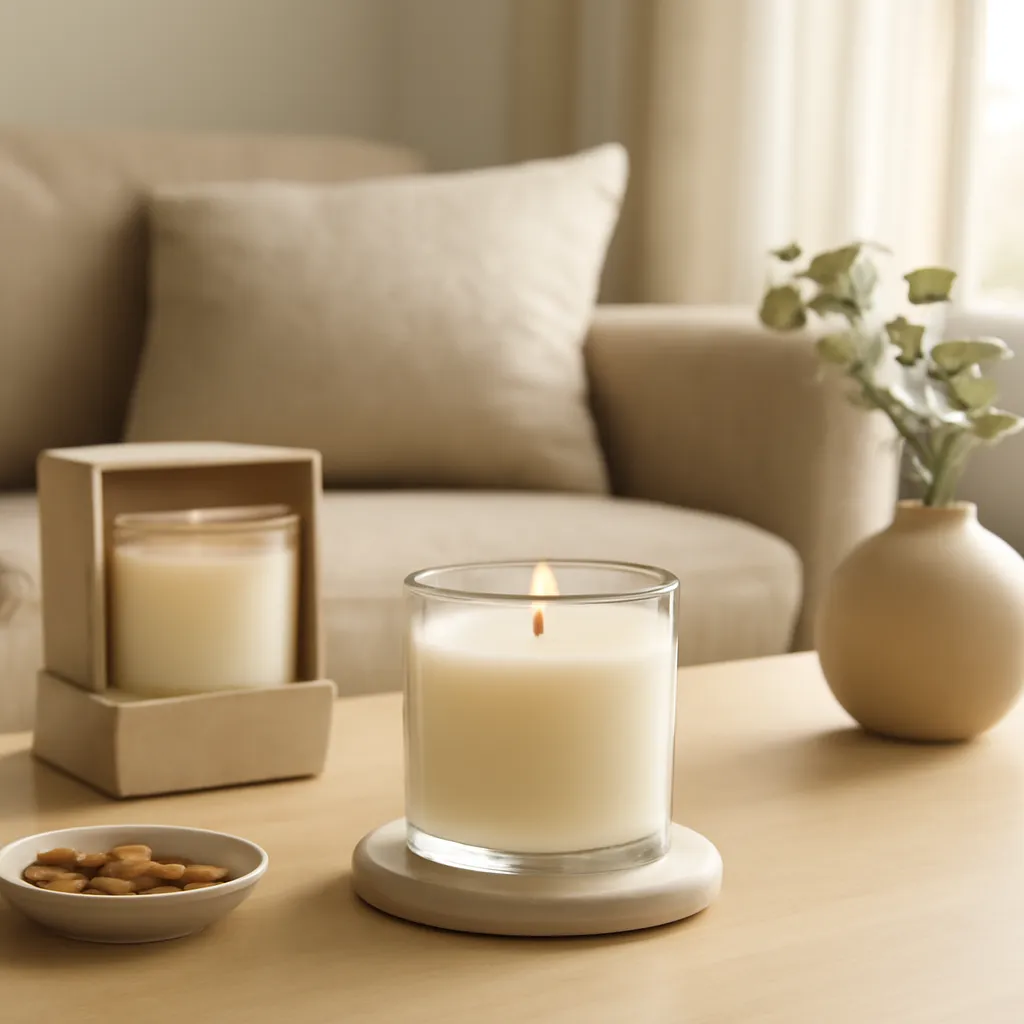 Create a finished lifestyle application scene showing the desirable end result of how to keep fragrance subtle and consistent: a well-performing candle, balanced fragrance, well-chosen wax, inviting home atmosphere or thoughtful gift presentation, depending on the article. Canvas size 2000 × 1500 px, photorealistic premium commercial photography, bright natural daylight with warm neutral furnishings. Keep the composition clean and editorial, with one clear focal point and realistic scale. Candle vessels should be physically correct, with smooth glass and believable wax surfaces; any flame must be small and realistic and should appear only when context requires it. Use restrained props that directly support "How to Keep Your House Smelling Fresh in 2026". Avoid excessive seasonal décor, duplicated ingredient arrangements, surreal fragrance smoke, AI artifacts, noisy textures, distorted hands, unreadable labels, typography, icons, logos and watermarks. Leave a small area of negative space for optional manual annotations. Crisp detail, natural shadows, realistic color balance and subtle depth of field.